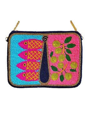 Sardines in Tin Can Crossbody Mini Clutch Bag, Tinned Fish, Lily Posh Beaded Bag